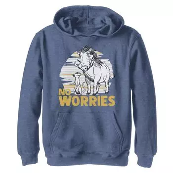 Толстовка с рисунком Тимона Пумбы «Не беспокойся» для мальчиков 8–20 лет Disney's «Король Лев» Disney