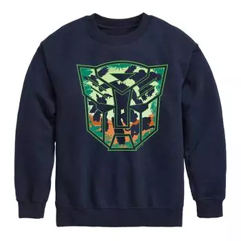 Толстовка с рисунком Transformers Autobot Jungle для мальчиков 8–20 лет Licensed Character, синий
