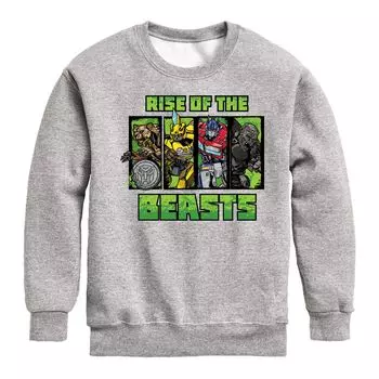 Толстовка с рисунком Transformers: Rise Of The Beasts для мальчиков 8–20 лет Licensed Character, серый