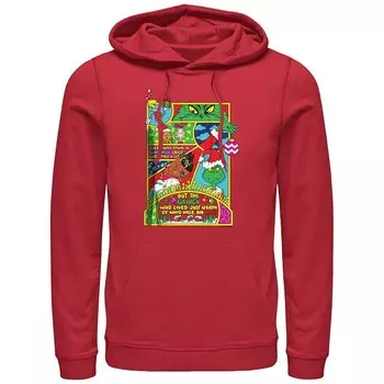 Толстовка с рисунком в виде комиксов Big & Tall Dr. Seuss Grinch Licensed Character, красный
