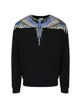 Толстовка с рисунком Wings Marcelo Burlon, цвет Black Pink