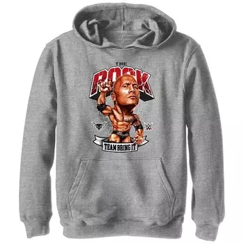Толстовка с рисунком WWE The Rock Team для мальчиков для мальчиков Licensed Character, цвет Athletic Heather