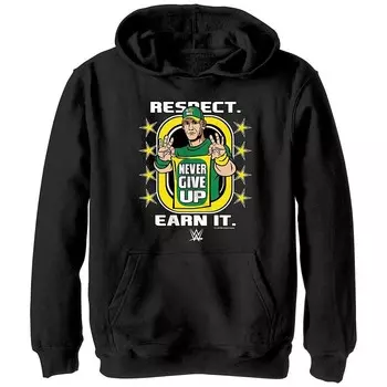 Толстовка с рисунком «Заработай это» для мальчиков WWE John Cena Respect Licensed Character, черный