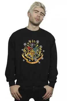 Толстовка с рождественским гербом Harry Potter, черный