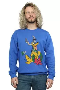 Толстовка с рождественским оленем Pluto Disney, синий