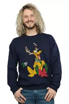 Толстовка с рождественским оленем Pluto Disney, темно-синий