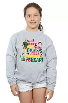 Толстовка с рождественским приветствием Elf, серый