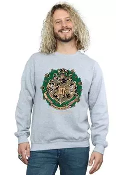 Толстовка с рождественским венком Harry Potter, серый