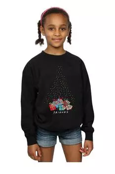 Толстовка с рождественскими елочными огнями Friends, черный