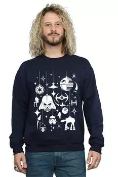 Толстовка с рождественскими украшениями Star Wars, темно-синий