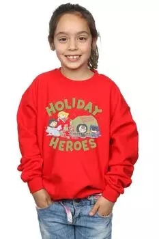 Толстовка с рождественской доставкой из Лиги справедливости DC Comics, красный