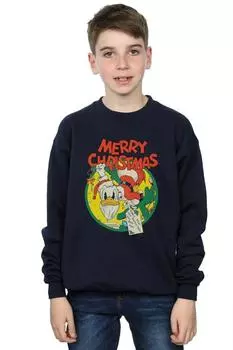 Толстовка с Рождеством Дональда Дака Disney, темно-синий