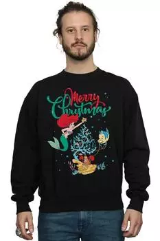 Толстовка с Рождеством принцессы Ариэль Disney, черный