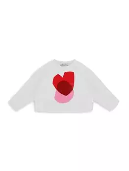 Толстовка с рукавами реглан для маленьких девочек и девочек Stella Mccartney, цвет Cloud