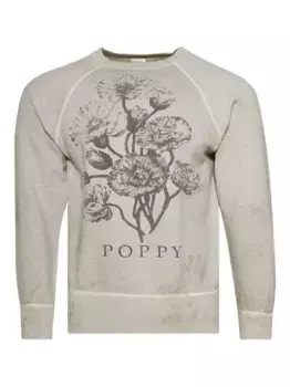 Толстовка с рукавами реглан и цветочным принтом SAINT MXXXXXX, серый