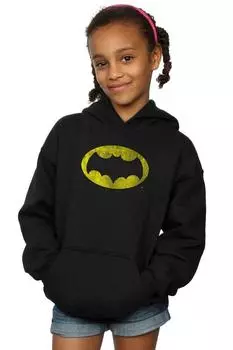 Толстовка с рваным логотипом из сериала «Бэтмен» DC Comics, черный
