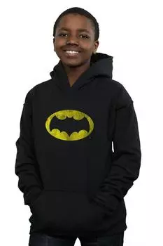 Толстовка с рваным логотипом из сериала «Бэтмен» DC Comics, черный