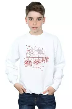Толстовка с санями «Звезда Смерти» Star Wars, белый