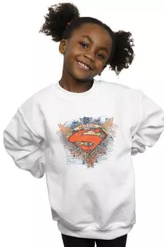 Толстовка с щитом Superman Wings DC Comics, белый