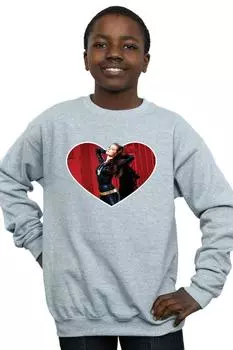 Толстовка с сердцем «Женщина-кошка» из сериала «Бэтмен» DC Comics, серый
