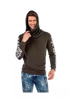 Толстовка с шалевым воротником CIPO & BAXX, хаки