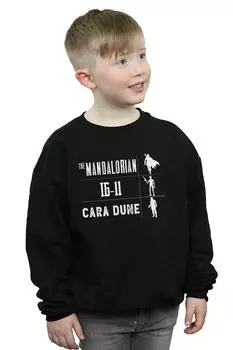 Толстовка с силуэтами мандалорских воинов Star Wars, черный