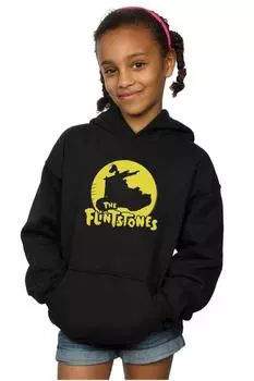 Толстовка с силуэтом автомобиля The Flintstones, черный
