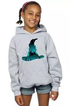 Толстовка с силуэтом Хогвартса Harry Potter, серый