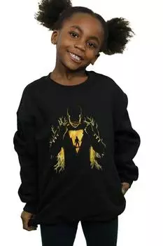 Толстовка с силуэтом молнии Shazam DC Comics, черный