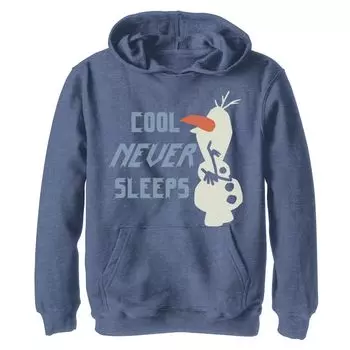 Толстовка с силуэтом Олафа Cool Never Sleep для мальчиков 8–20 лет Disney's Frozen 2 Licensed Character