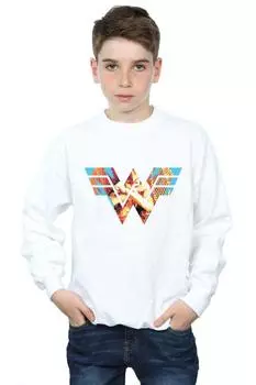 Толстовка с символом «Чудо-женщина 84» и скрещенными руками DC Comics, белый