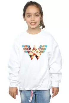 Толстовка с символом «Чудо-женщина 84» и скрещенными руками DC Comics, белый