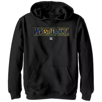 Толстовка с синим и золотым логотипом для мальчиков WWE Wrestlemania Licensed Character, черный