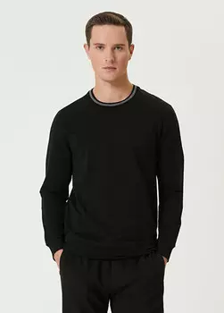 Толстовка с сотовой полоской на шее. Beymen Club, черный