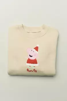Толстовка с свинкой пеппа ZARA, экрю