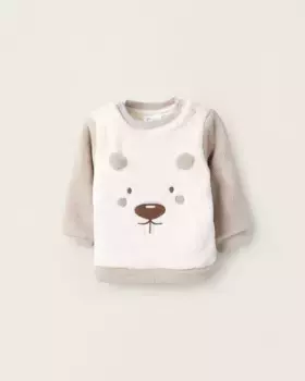 Толстовка с термоэффектом для мальчика с ушками Zippy, белый