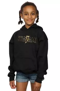 Толстовка с текстовым логотипом Shazam DC Comics, черный
