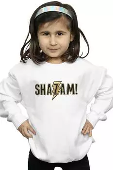 Толстовка с текстовым логотипом Shazam DC Comics, белый