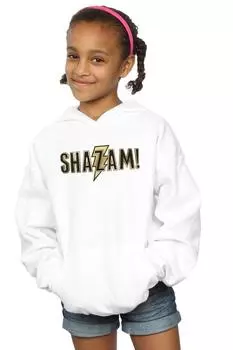 Толстовка с текстовым логотипом Shazam DC Comics, белый