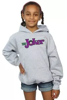 Толстовка с текстовым логотипом The Joker DC Comics, серый