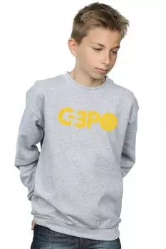 Толстовка с текстовым логотипом The Rise Of Skywalker C-3PO Star Wars, серый