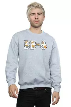 Толстовка с текстовым логотипом The Rise Of Skywalker BB-8 Star Wars, серый