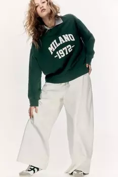 Толстовка с текстовым мотивом H&M, мультиколор