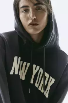 Толстовка с текстовым мотивом H&M, серый