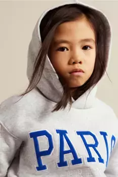 Толстовка с текстовым мотивом H&M, серый