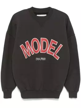 Толстовка с текстовым принтом Philippe Model Paris, черный