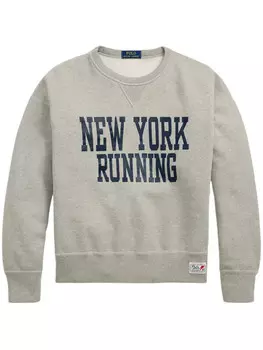 Толстовка с текстовым принтом Polo Ralph Lauren, серый