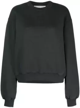 Толстовка с тисненым логотипом Alexander Wang, серый