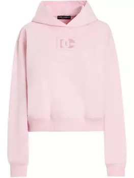 Толстовка с тисненым логотипом Dolce & Gabbana, розовый