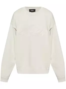 Толстовка с тисненым логотипом DSQUARED2, белый